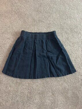 Tommy Bahama Navy 100% Linen Pull-On A-Line Mini Skirt M